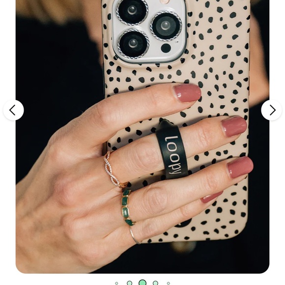 Loopy Phone Case iPhone 16 Pro Max - Mocha Dots - Picture 6 of 8